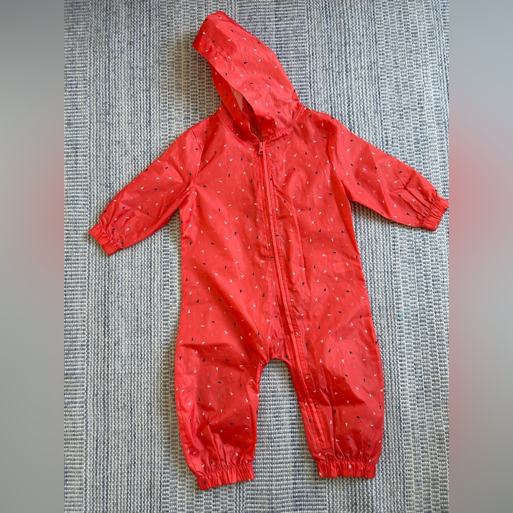 George Red Kids One Piece with Hood